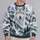 White Wolf and Moonlit Mountain Wilderness for Everyday Outdoor Style Nature Lovers All-over Print Knitted Sweater - 2