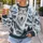 White Wolf and Moonlit Mountain Wilderness for Everyday Outdoor Style Nature Lovers All-over Print Knitted Sweater - 5