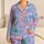 Pastel Daisy Blossom Field With Soft Airbrushed Blooms For Cozy Summer Nights Women Satin Pajamas Set - 1
