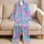 Pastel Daisy Blossom Field With Soft Airbrushed Blooms For Cozy Summer Nights Women Satin Pajamas Set - 5
