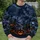 Gothic Castle and Glowing Jack-o'-Lanterns for Halloween Night and Autumn Gatherings All-over Print Knitted Sweater - 6