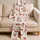 Vintage Cherry Bows For Cozy Evening Style At Home And Feminine Everyday Comfort Satin Pajamas Set - 5