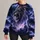 Roaring Lion and Violet Lightning Storm for Bold Everyday Streetwear All-over Print Knitted Sweater - 1