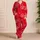 Sleepy Eyes And Heart Motif In Cherry Red For Cozy Bedtime Gifts For Her Night Set Satin Pajamas Set - 4