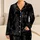 Celestial Black Cat Moonlit Lounge Wear for Cozy Home Nights, Gifts for Cat Fans Satin Pajamas Set - 1