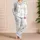 Good Night Heart Sleep Gift for Cozy Evenings, Soft Mint Mood for Women and Teens Satin Pajamas Set - 4