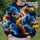 Blue And Amber Flame Swirls For Bold Nightlife Style And Everyday Wear All-over Print Knitted Sweater - 6