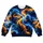 Blue And Amber Flame Swirls For Bold Nightlife Style And Everyday Wear All-over Print Knitted Sweater - 4