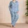 Women's Seashell And Starfish Coastal Retreat Style For Relaxed Beach Nights At Home Satin Pajamas Set - 4