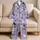 Cat And Houseplant Lavender Theme For Cozy Home Evenings And Gift Giving For Women Satin Pajamas Set - 5