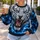 Roaring White Tiger With Blue Eyes for Bold Streetwear and Everyday Adventure All-over Print Knitted Sweater - 5