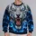 Roaring White Tiger With Blue Eyes for Bold Streetwear and Everyday Adventure All-over Print Knitted Sweater - 2