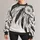 Monochrome Feather Dreamcatcher for Festival Style and Everyday Boho Wear All-over Print Knitted Sweater - 1