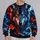 Neon Wolf Head With Lightning for Gym Training and Nighttime Outdoor Adventures All-over Print Knitted Sweater - 2