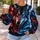 Neon Wolf Head With Lightning for Gym Training and Nighttime Outdoor Adventures All-over Print Knitted Sweater - 5