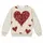 Distressed Burgundy Heart Motif For Romantic Everyday Style And Casual Wear All-over Print Knitted Sweater - 4