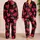 Black Heart Motif For Cozy Sleep And Lounge Nights At Home For Women Romantic Look Satin Pajamas Set - 2