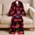 Black Heart Motif For Cozy Sleep And Lounge Nights At Home For Women Romantic Look Satin Pajamas Set - 5