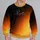 Reset Calligraphy in Black and Amber for Mindful Everyday Wear All-over Print Knitted Sweater - 2