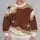 Rust Brown Spider Motifs for Halloween Parties and Everyday Autumn Streetwear Looks All-over Print Knitted Sweater - 2