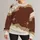 Rust Brown Spider Motifs for Halloween Parties and Everyday Autumn Streetwear Looks All-over Print Knitted Sweater - 1