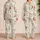 Blush Peony Blooms for Holiday Spring Evenings, Cozy Bedtime, Cottagecore Travel, Girls Satin Pajamas Set - 2