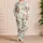 Blush Peony Blooms for Holiday Spring Evenings, Cozy Bedtime, Cottagecore Travel, Girls Satin Pajamas Set - 4