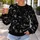 Abstract Monochrome Graffiti for Everyday Streetwear and Autumn City Outings for Adults All-over Print Knitted Sweater - 5