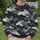 Charcoal Cloud Camo For Crisp Autumn Streetwear And Everyday Outdoor Layering Style All-over Print Knitted Sweater - 6