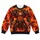 Fierce Horned Armored Demon Amid Flames for Halloween Nights and Fantasy Art Fans All-over Print Knitted Sweater - 4