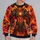 Fierce Horned Armored Demon Amid Flames for Halloween Nights and Fantasy Art Fans All-over Print Knitted Sweater - 2