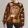 Ginger Tabby Cat With Foamy Ale Mug For Cozy Autumn Evenings And Relaxed Weekends All-over Print Knitted Sweater - 1