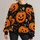 Jack-O’-Lanterns and Bats for Halloween Parties and Spooky Autumn Evening Outings All-over Print Knitted Sweater - 1