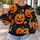 Jack-O’-Lanterns and Bats for Halloween Parties and Spooky Autumn Evening Outings All-over Print Knitted Sweater - 5