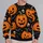 Jack-O’-Lanterns and Bats for Halloween Parties and Spooky Autumn Evening Outings All-over Print Knitted Sweater - 2