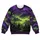 Purple Green Graveyard Scene for Halloween Parties and Spooky Night Out All-over Print Knitted Sweater - 6