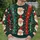 Classic Santa Face Holiday Party Style with Red Green Snowfall Cheer for Men and Friends All-over Print Knitted Sweater - 6