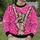 Pink Spiderweb Mummy Hand for Halloween Fans and Bold Everyday Streetwear Style All-over Print Knitted Sweater - 8
