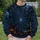 Navy Spiderweb and Pumpkin Night Scene for Halloween Parties and Autumn Outdoor Fun All-over Print Knitted Sweater - 6