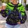 Neon Green Haunted House Halloween Party Look For Spooky Season Celebrations Adults All-over Print Knitted Sweater - 5