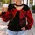 Red Moon Hooded Specter And Wolves For Ominous Halloween Night Adventures All-over Print Knitted Sweater - 7