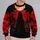 Red Moon Hooded Specter And Wolves For Ominous Halloween Night Adventures All-over Print Knitted Sweater - 4