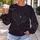 Gothic Bat and Spiderweb Motif for Dark Streetwear and Halloween Nights All-over Print Knitted Sweater - 5