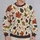 Autumn Leaf and Branch Motif for Woodland Walks and Cozy Fall Days All-over Print Knitted Sweater - 2