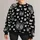 Monochrome Cat Faces for Back-to-School Days and Casual Everyday Campus Style All-over Print Knitted Sweater - 1