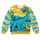 Playful Turquoise Dinosaur Adventure for Casual Youthful Weekend and Everyday Wear All-over Print Knitted Sweater - 6