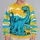 Playful Turquoise Dinosaur Adventure for Casual Youthful Weekend and Everyday Wear All-over Print Knitted Sweater - 4
