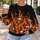 Flaming Skull Motif For Halloween Nightlife And Alternative Streetwear Fans All-over Print Knitted Sweater - 7