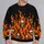 Flaming Skull Motif For Halloween Nightlife And Alternative Streetwear Fans All-over Print Knitted Sweater - 4