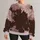 Dark Brown Spiderweb Motif for Autumn Streetwear and Everyday Casual Outfits Unisex All-over Print Knitted Sweater - 1